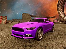 Crazy Car Stunts in Moon Cosmic Arena Game Image