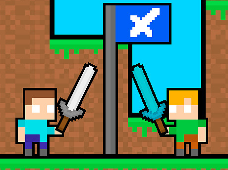 Friends Battle Swords Drawn Game Image