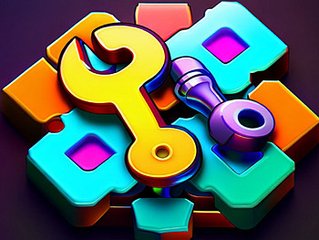 Wrench Nuts and Bolts Puzzle Game Image