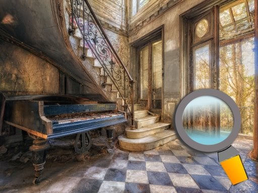 Abandoned Room Hidden Numbers Game Image