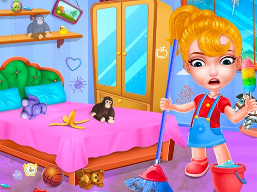 Baby Doll House Cleaning Game Game Image