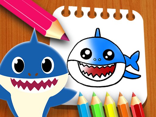 Baby Shark Coloring Book Game Image