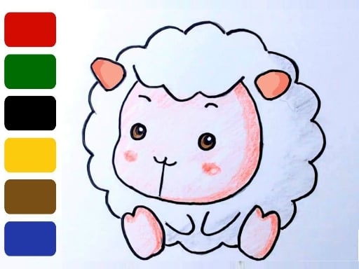 Baby sheep ColoringBook Game Image