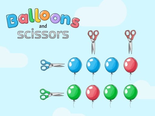 Balloons and scissors Game Image