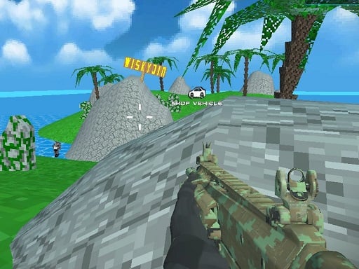 Blocky Combat SWAT Desert Storm Zombie Game Image