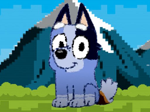bluey dog pixal Game Image