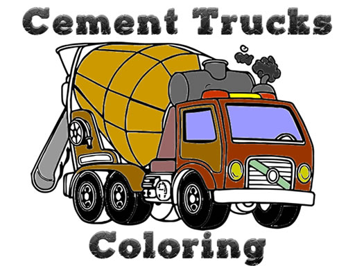 Cement Trucks Coloring Game Image