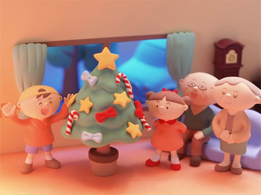 Christmas Clay Doll Slide Game Image