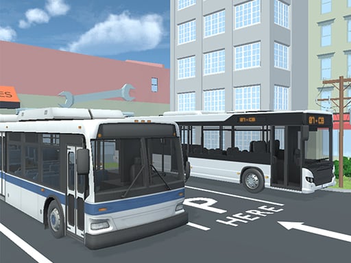 City Bus Parking Challenge Simulator 3D Game Image