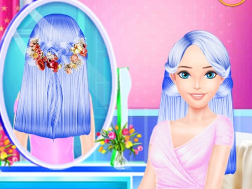 Colorful Braid Hairstyle Making Game Image