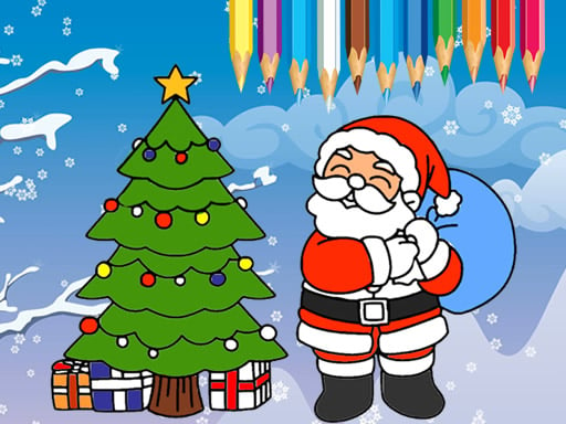Coloring Christmas Tree Game Image