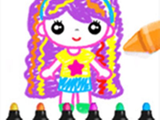 Drawing Games For Girls - Color And Glitter Game Image