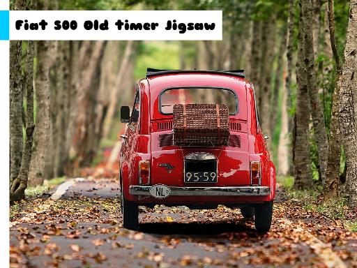Fiat 500 Old Timer Jigsaw Game Image