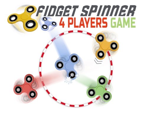 Fidget spinner: 4 players game Game Image