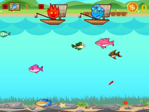 Fireboy And Watergirl Go Fishing Game Image