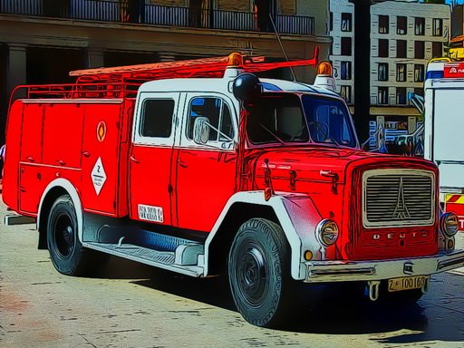 Firetruck Puzzle Game Image