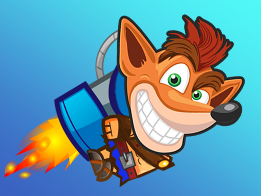 Flying Crash Bandicoot Game Image