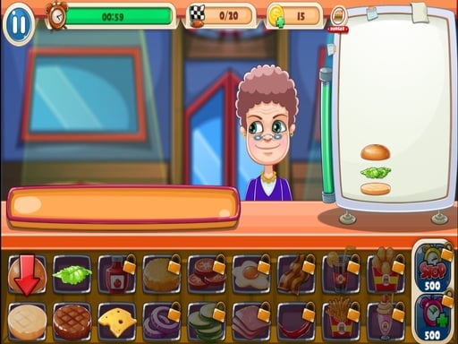 Funny Burger Shop Game Image