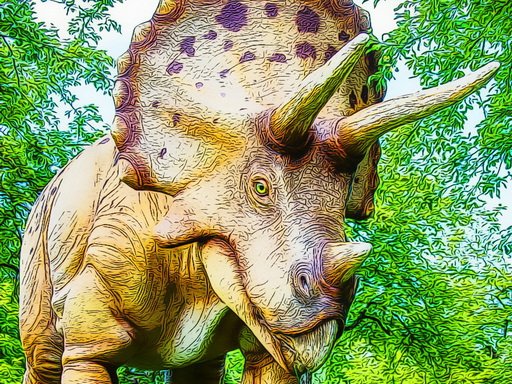 Giant Triceratops Puzzle Game Image
