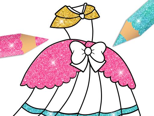 Glitter Dress Coloring Game Image