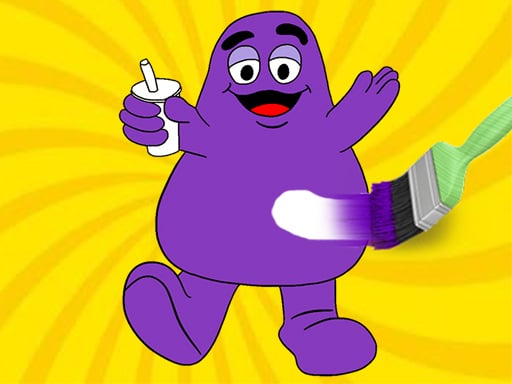 Grimace Shake Coloring Book Game Image