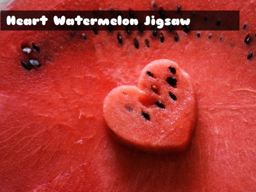 Heart Watermelon Jigsaw Game Image