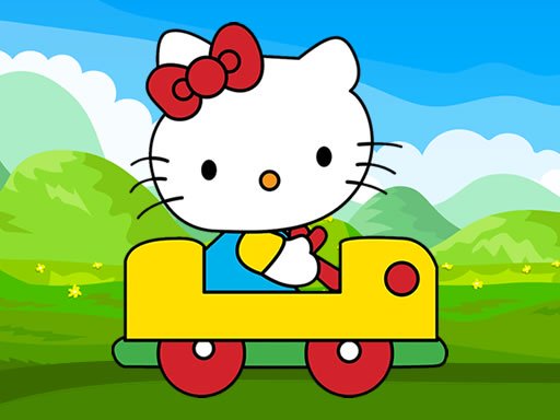Hello Kitty Car Jigsaw Game Image