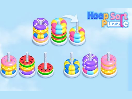 Hoop Stack Sort Puzzle 3D Game Game Image