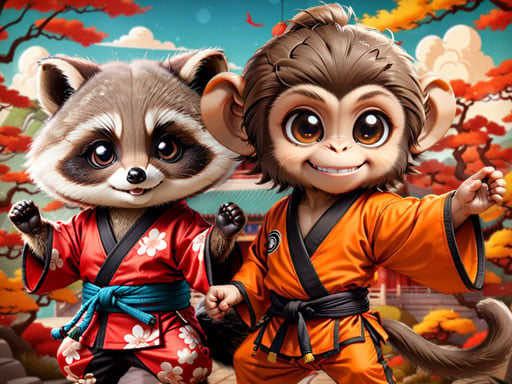 Kung Fu Little Animals Game Image