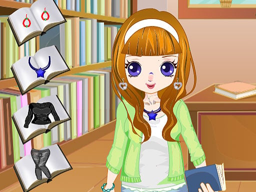 Library Girl Dressup Game Image