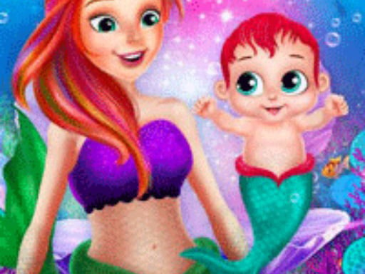Mermaid Newborn Baby Care Game Image