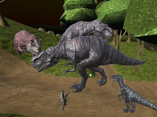 Midnight multiplayer dinosaur hunt Game Image