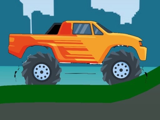 Monster Truck Hill Driving 2D Game Image