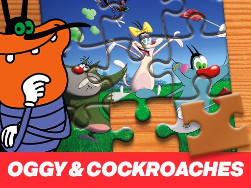 Oggy and the Cockroaches Jigsaw Puzzle Game Image