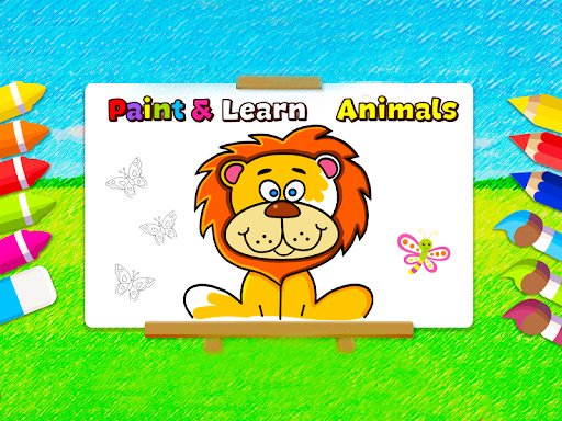 Paint and Learn Animals Game Image