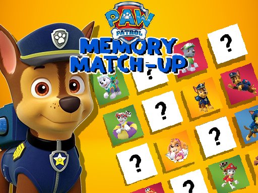 Paw Patrol Memory Match Up Game Image