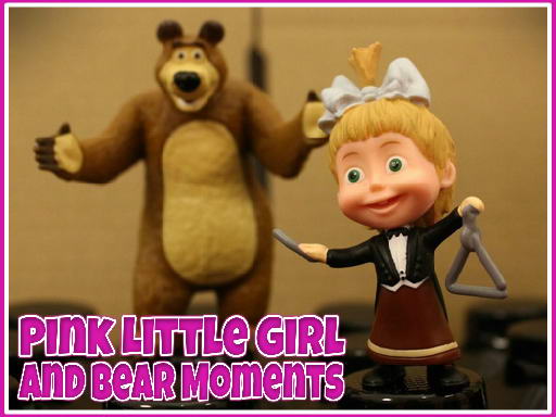 Pink Little Girl and Bear Moments Game Image