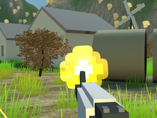 Pixel Village Battle 3D.IO Game Image