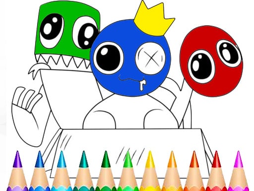 Rainbow Friends Coloring Book Game Game Image