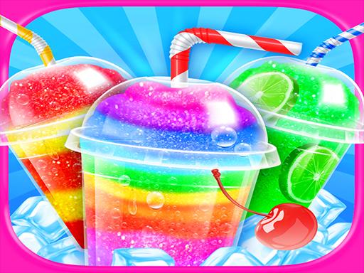 Rainbow Frozen Slushy Truck: Ice Candy Slush Maker Game Image