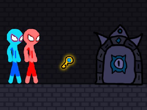 Pixilart - red stickman running by blue-blue