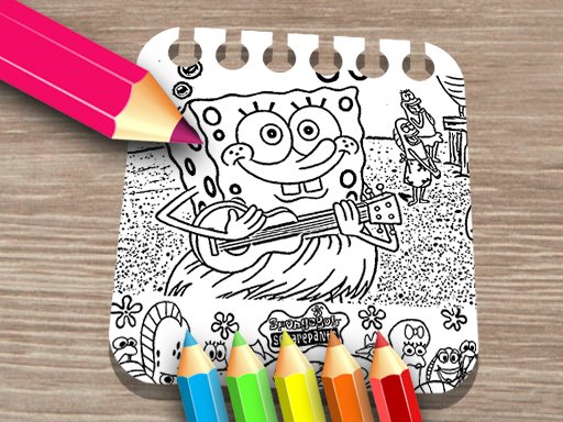 Sponge on the Run Coloring Book Game Image