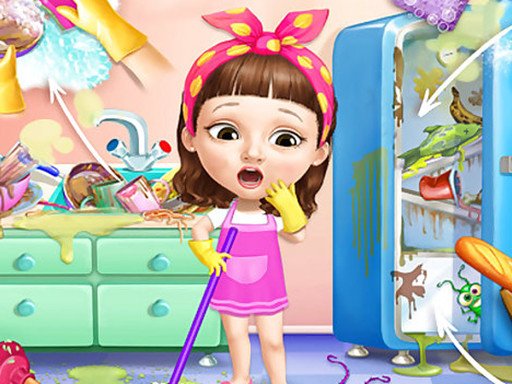 Sweet Baby Girl Summer Cleanup Game Image