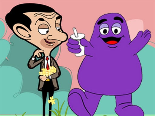 When Mr Bean meet Grimace Game Image