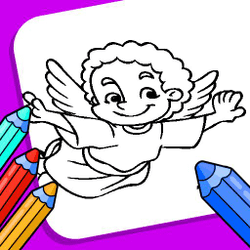 Angels Coloring Book Game Image