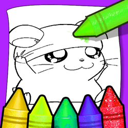 Anime Animals Coloring Pages Game Image