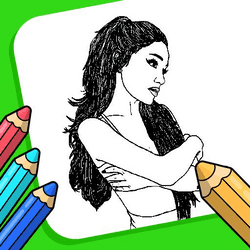 Ariana Grande Coloring Pages Game Image
