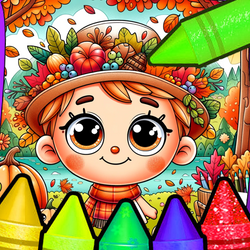Autumn Coloring Seasons Pages Game Image