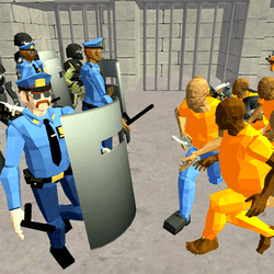 Battle Simulator - Police Prison  Game Image