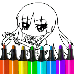 Chibi Anime Coloring Pages Game Image